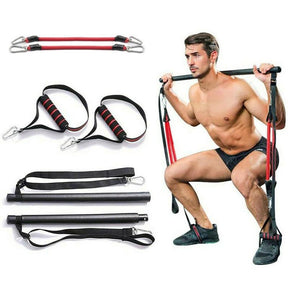 Pilates Bar Kit With Resistance Bands Portable Home Gym Workout Equipment