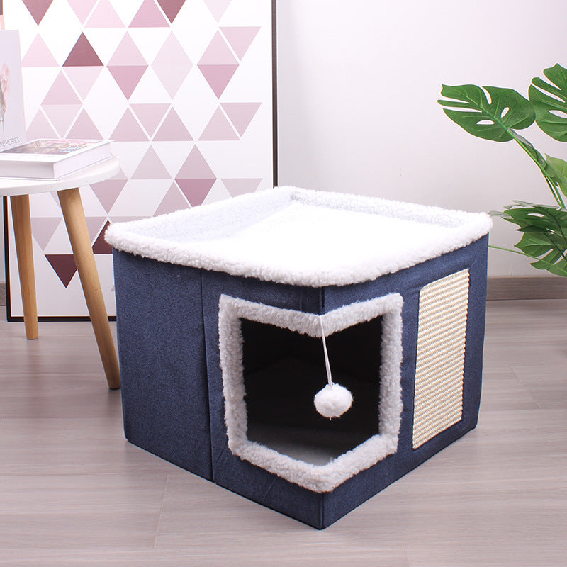 Cloth Cube Cat Nest Foldable