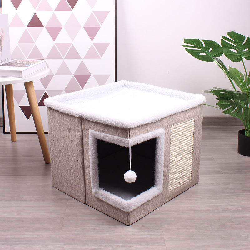 Cloth Cube Cat Nest Foldable