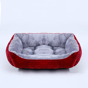 Bed for Dog Cat Pet Square Plush Kennel Medium Small Dog Sofa Bed Cushion