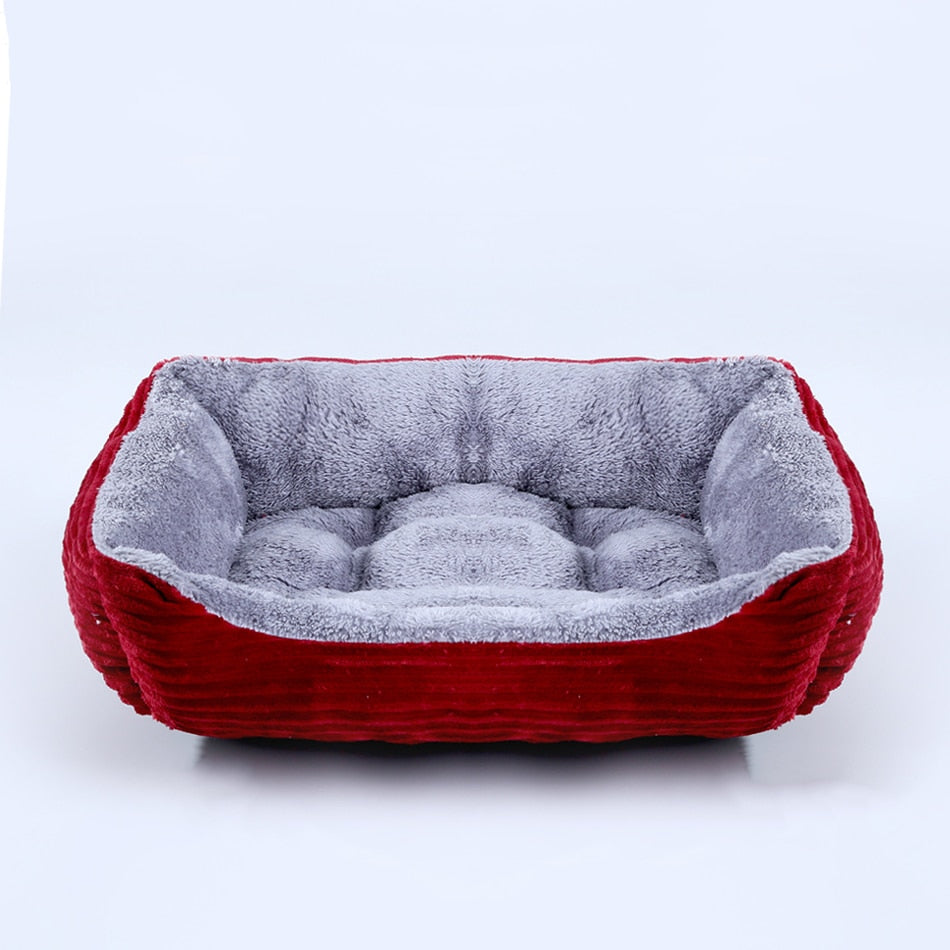 Bed for Dog Cat Pet Square Plush Kennel Medium Small Dog Sofa Bed Cushion