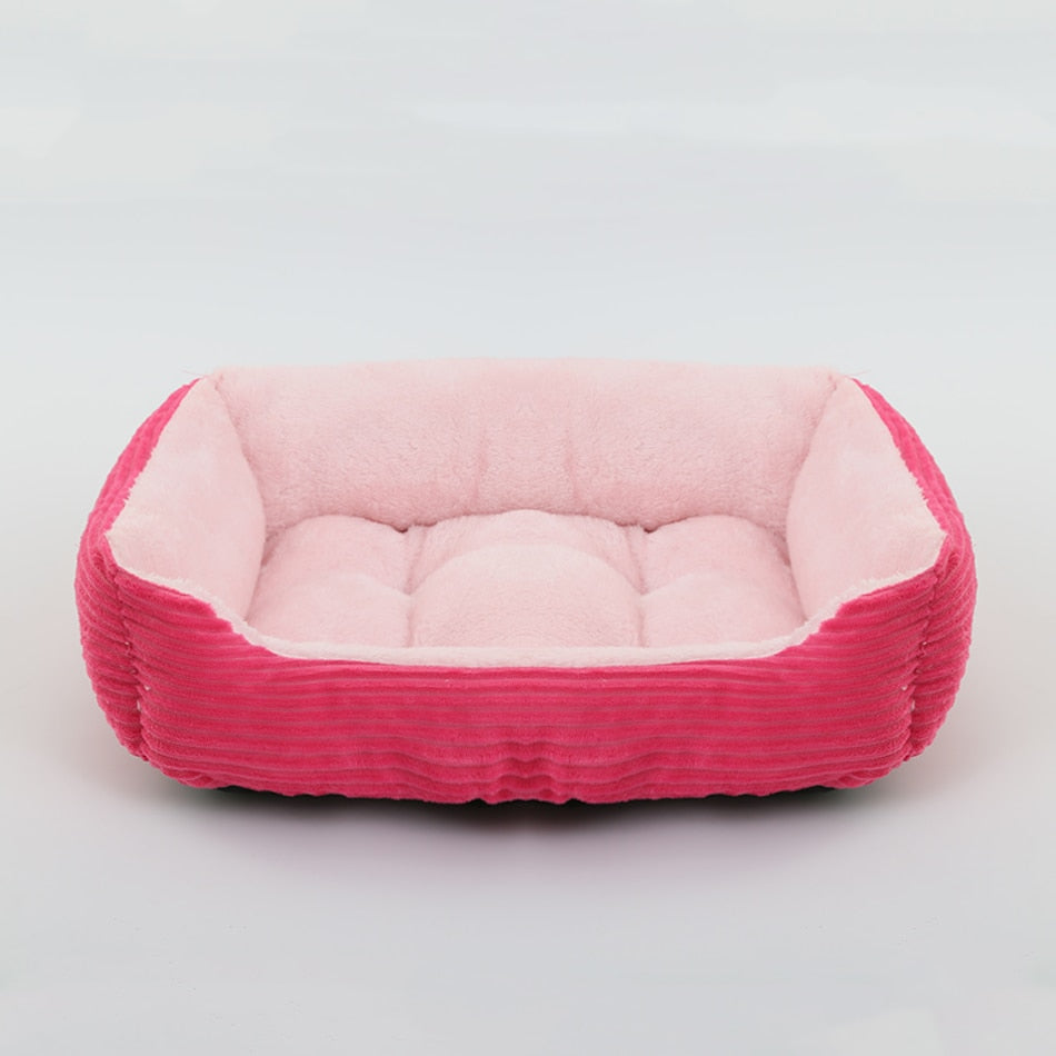 Bed for Dog Cat Pet Square Plush Kennel Medium Small Dog Sofa Bed Cushion