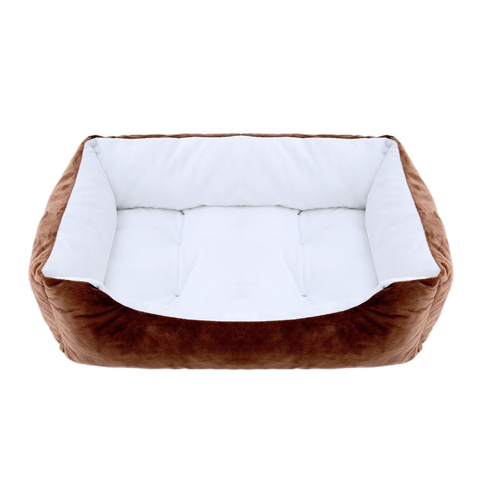 Bed for Dog Cat Pet Square Plush Kennel Medium Small Dog Sofa Bed Cushion