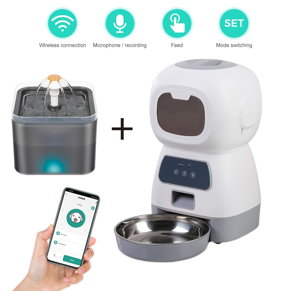 Automatic Pet Feeder WiFi APP Smart Timed Dosing Feeder