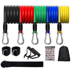 11Pcs Resistance Bands 100lbs Indoor Portable Fitness Equipment