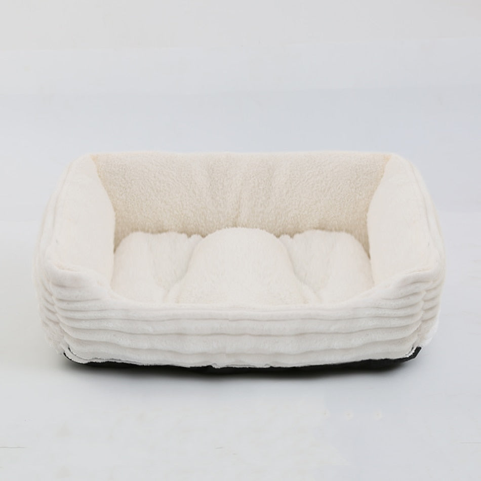 Bed for Dog Cat Pet Square Plush Kennel Medium Small Dog Sofa Bed Cushion