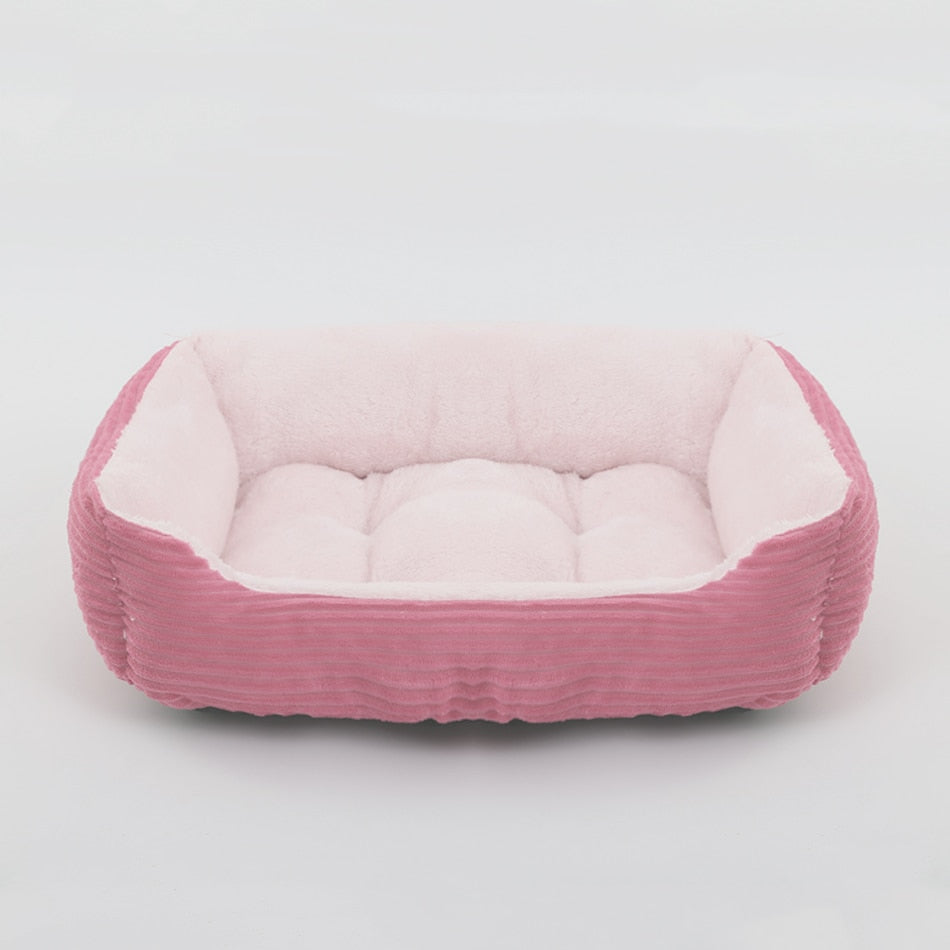 Bed for Dog Cat Pet Square Plush Kennel Medium Small Dog Sofa Bed Cushion