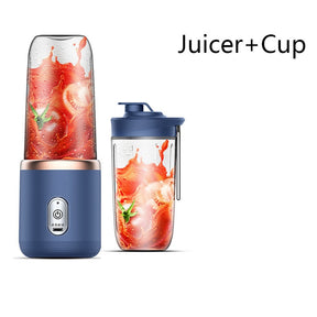 6 Blades Portable Juicer Small Electric Juicer Fruit Automatic Smoothie Blender