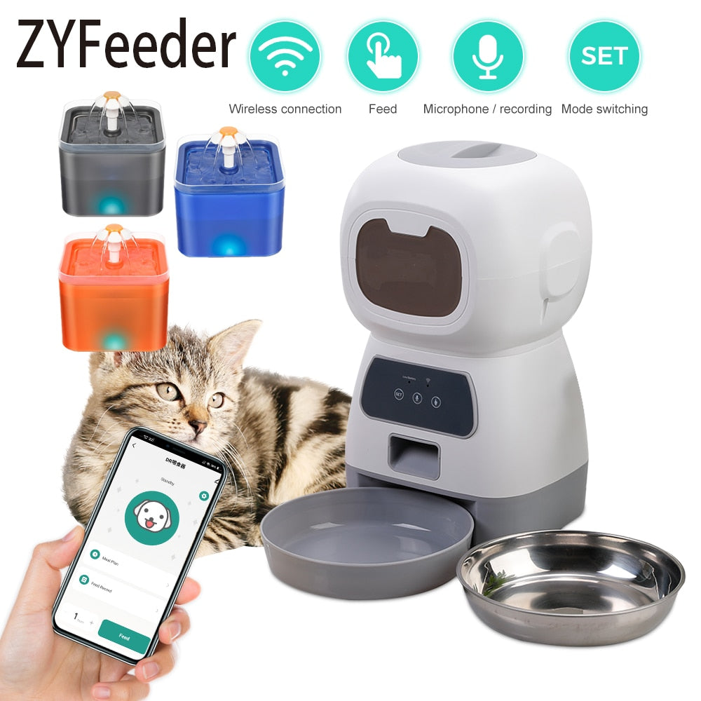 Automatic Pet Feeder WiFi APP Smart Timed Dosing Feeder