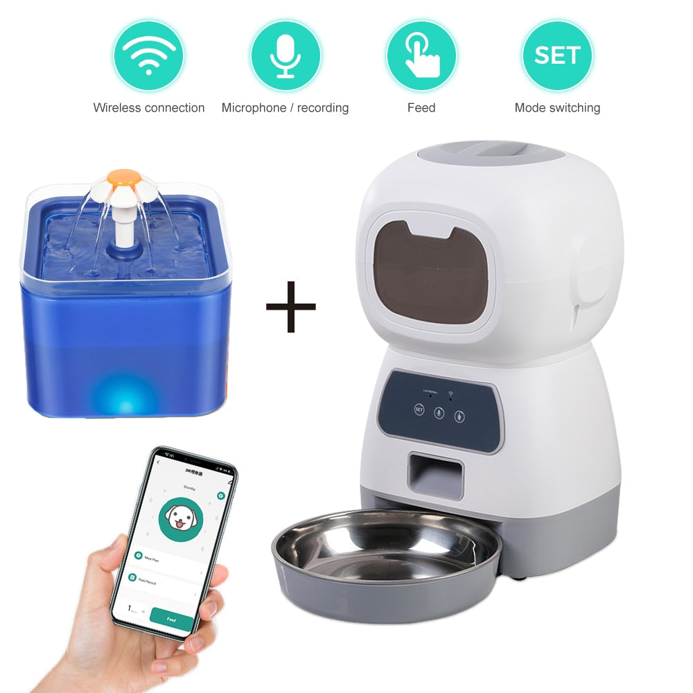 Automatic Pet Feeder WiFi APP Smart Timed Dosing Feeder